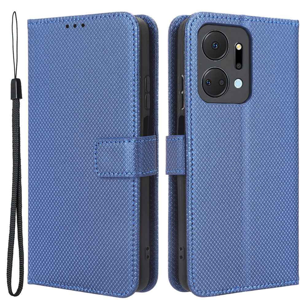 PU Leather Case for Honor X7a 5G Play7T 5G Diamond Texture Wallet Stand Mobile Phone Cover PU Leather Case for Honor X7a 5G Play7T 5G Diamond Texture Wallet Stand Mobile Phone Cover